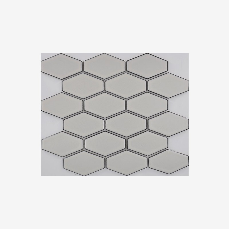 Elongated Hexagon Glazed Porcelain Mosaic Arvex