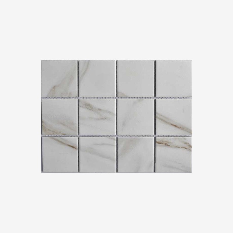Marble Look Squares Porcelain Mosaic Arvex