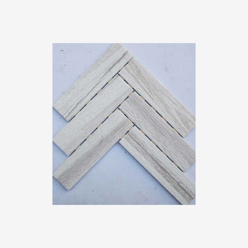 Wood Look Porcelain Tiles Herringbone Mounting Arvex