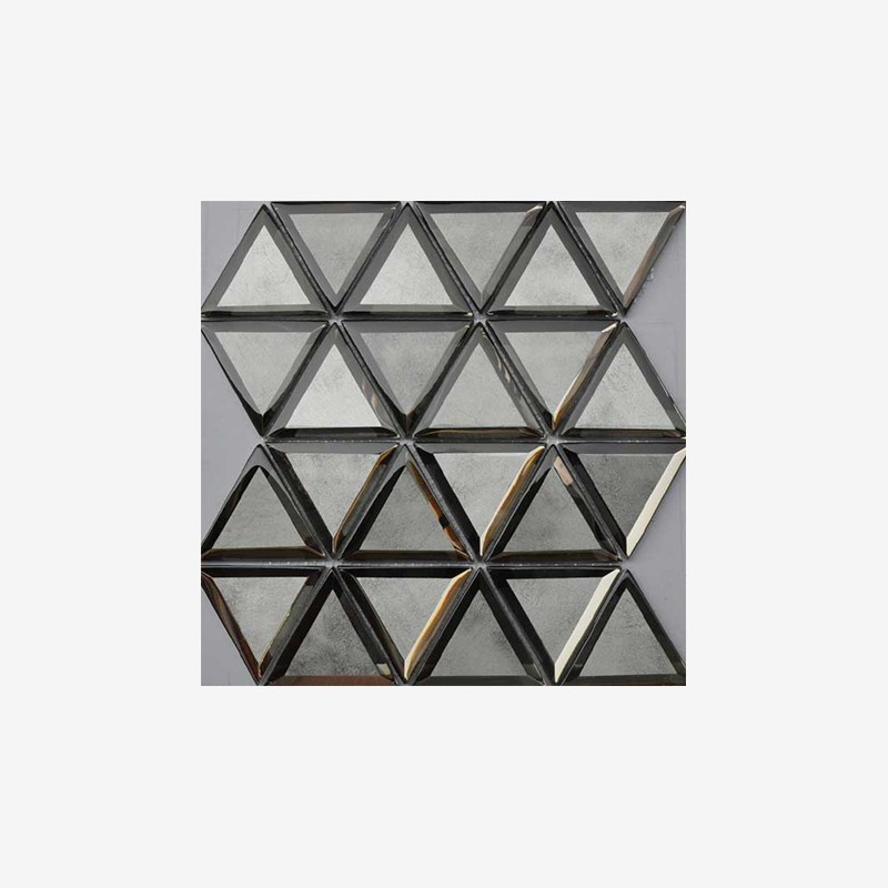 Digital Printed Triangles Mosaic With Beveled Edges Arvex