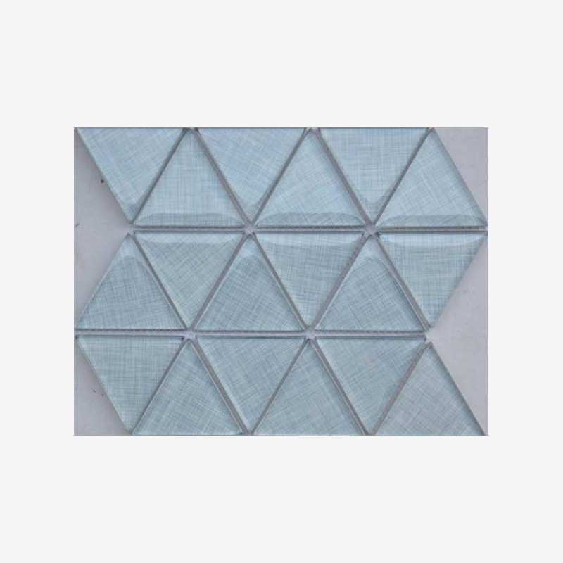 Fabric Look Digital Printed Glass Triangle Mosaic Arvex