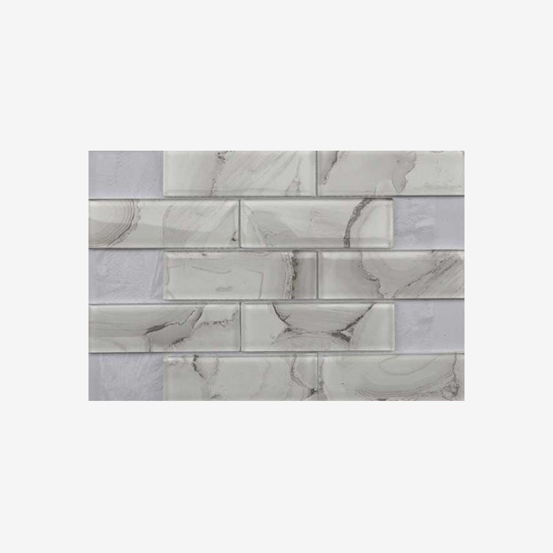Onyx Look Laminated Glass Tiles Stacked Mounting Arvex