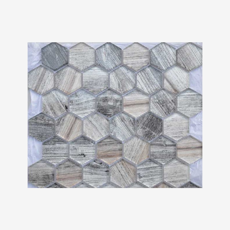Wook Look Digital Printed Glass Hexagon Mosaic Arvex