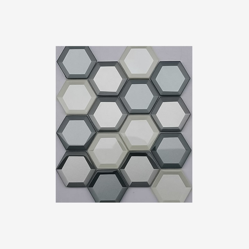 Beveled Glass Hexagon Mosaic Arvex