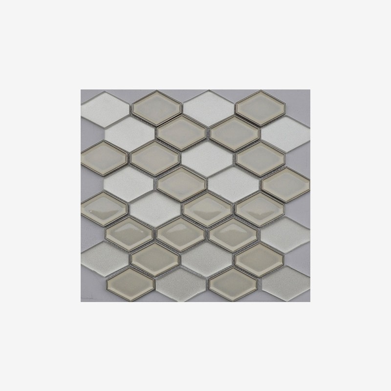 Glass And Porcelain Elongated Hexagon Mosaic Arvex