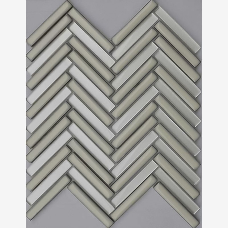 Glass And Porcelain Herringbone Mosaic Arvex