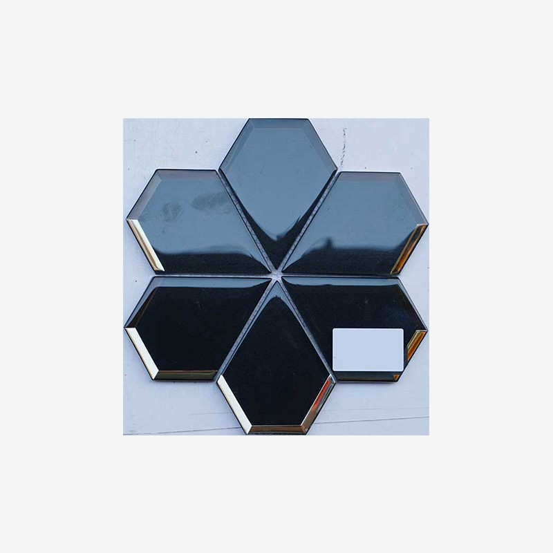 Glass Pentagon Mosaic With Mirror Frame Arvex