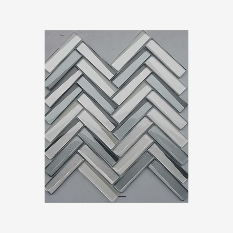 Herringbone Mounted Beveled Glass Sticks Arvex