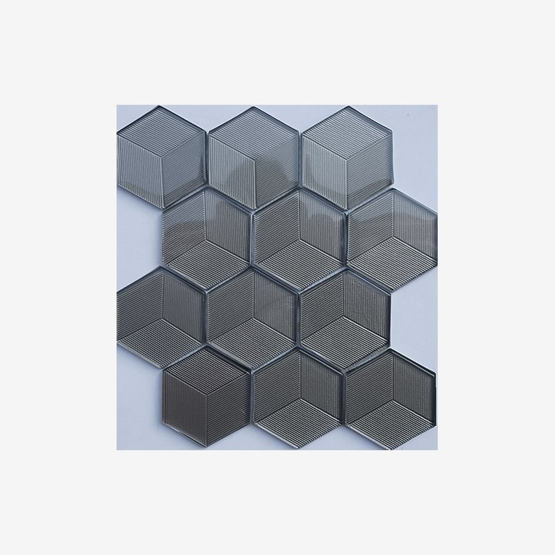 Metallic Glass Hexagon Mosaic Arvex