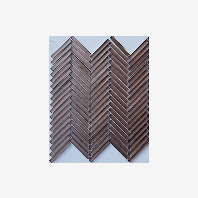 Metallic Glass Sticks With Soft Texture Herringbone Mounting Arvex