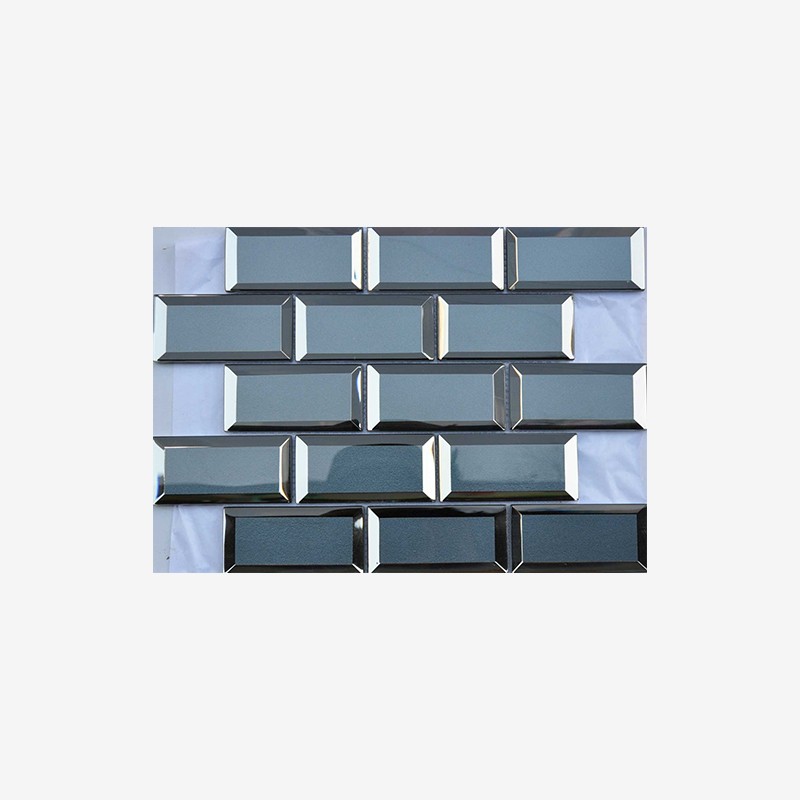 Stack Mounted Beveled Glass Brick Mosaic Arvex