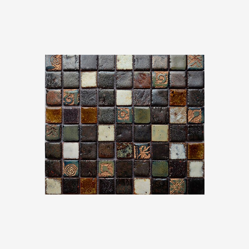 Glazed Terracotta Squares Mosaic Arvex
