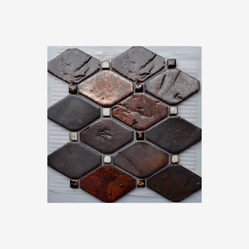Glazed Terracotta Squeezed Hexagon Mosaic Arvex