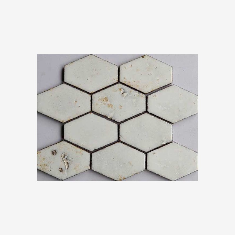 Glazed Terracotta Squeezed Hexagon Mosaic Arvex