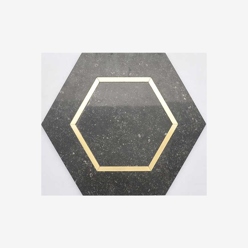 Hexagon Tiles With Metal Inlays Arvex