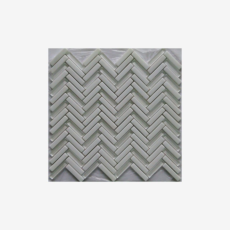 Herringbone Mosaic With Crystal Glass Arvex