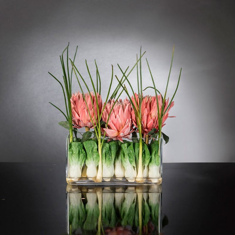 Eternity Rectangular Vase Protea VG