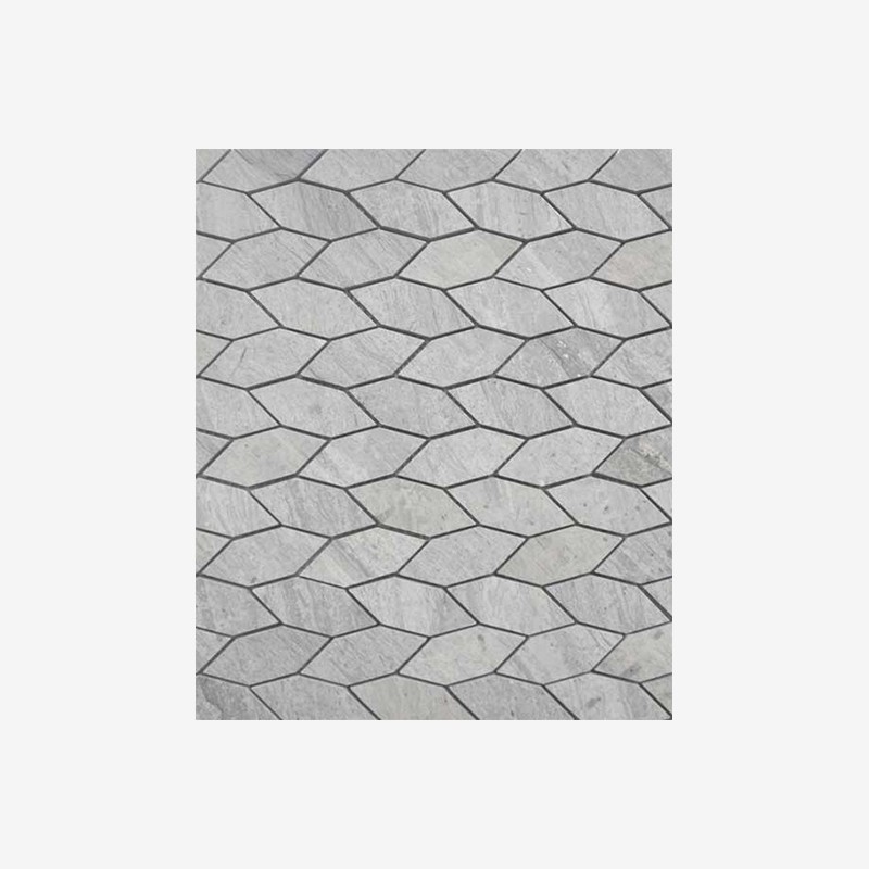 Wooden Silver Elongated Hexagon Arvex