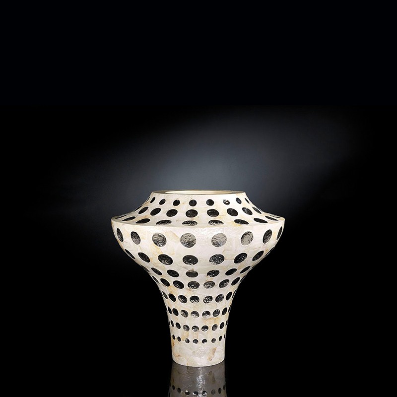 Vase Ovation Kabibe Cracking/Stainless Steel VG