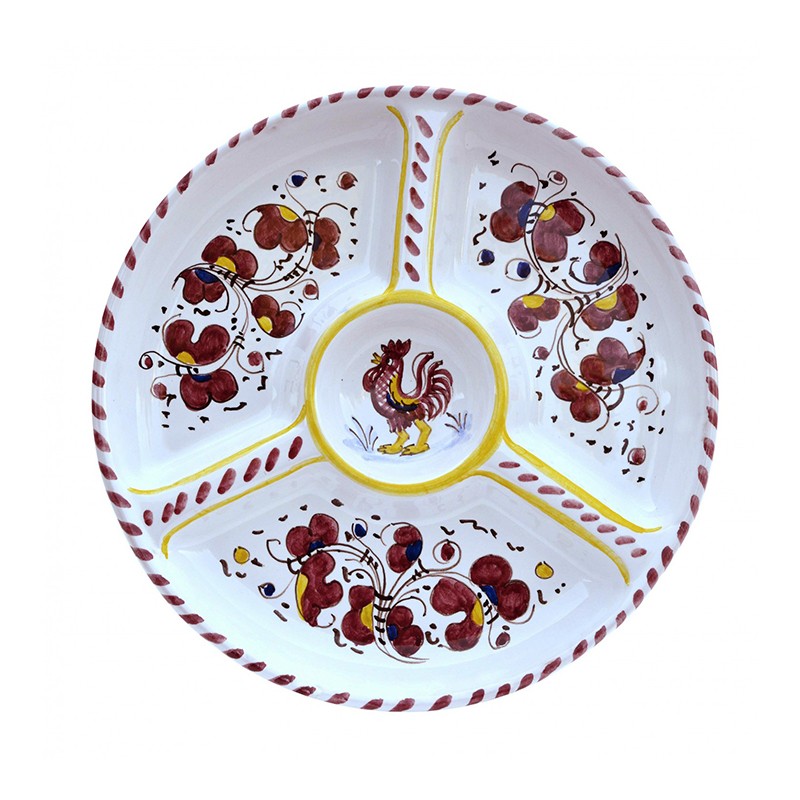 Antipasto Set- Decor Galletto Rosso Antica Deruta