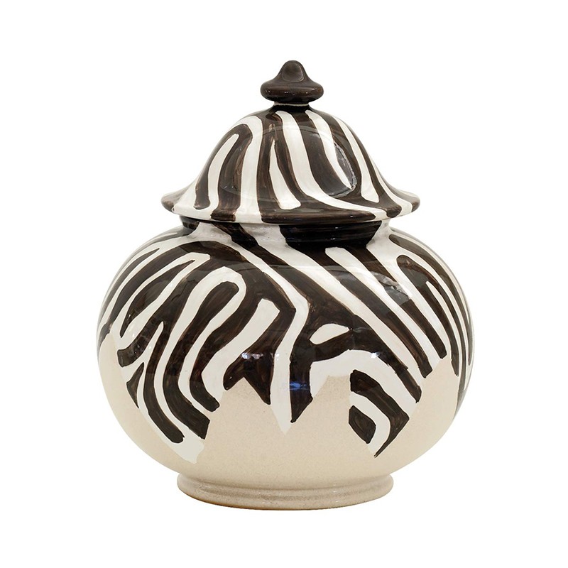 Scatola/Centrotavola - Decoro Animalier - Ceramica Moderna Antica Deruta