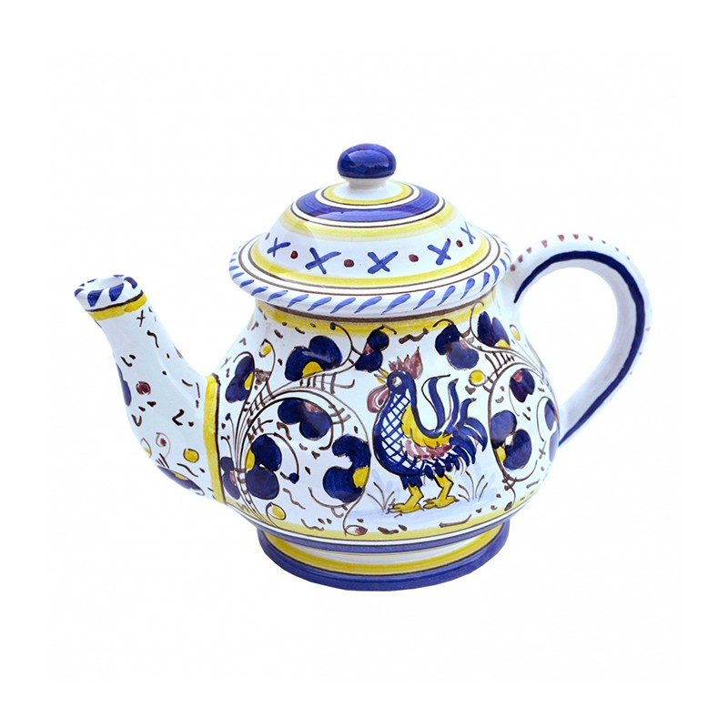 The Pot X 6 - Decor Galletto Blu Antica Deruta
