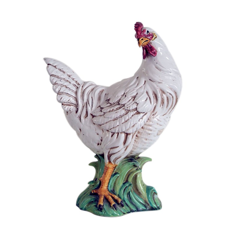 Animals Sculpture - Animal - Chicken Antica Deruta