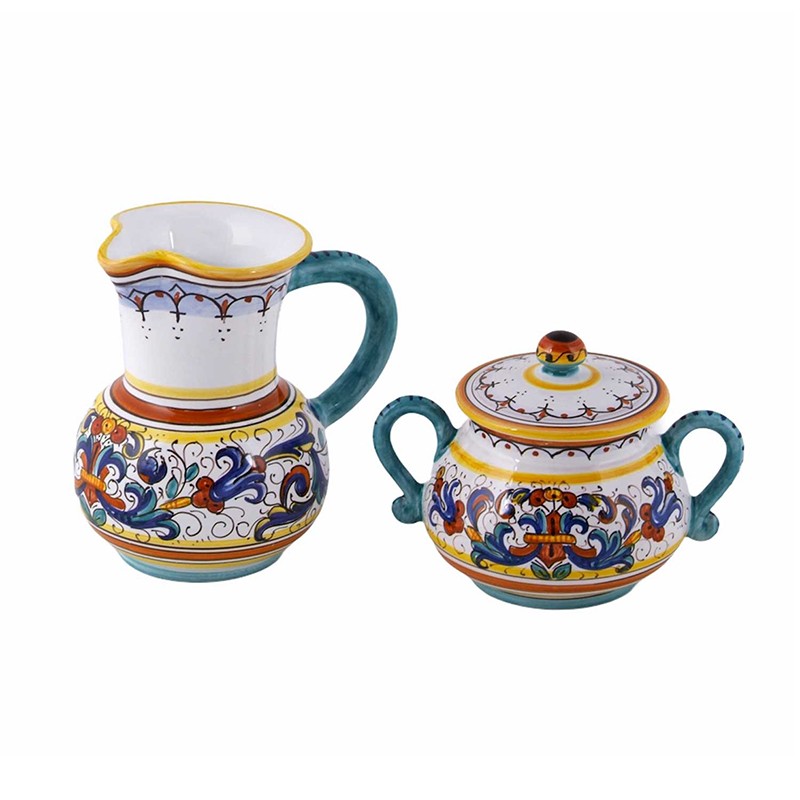 Set Sugar&Creamer - Decor Ricco Deruta 06b Antica Deruta