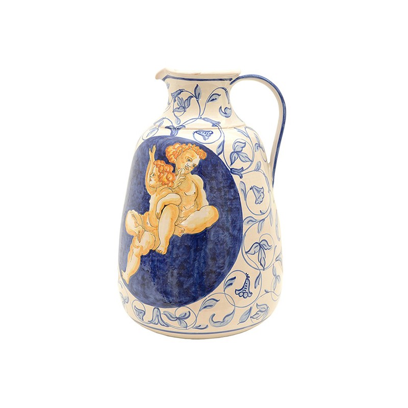 Vase/Large Pitcher - Decor Zodiaco With Figure Antica Deruta