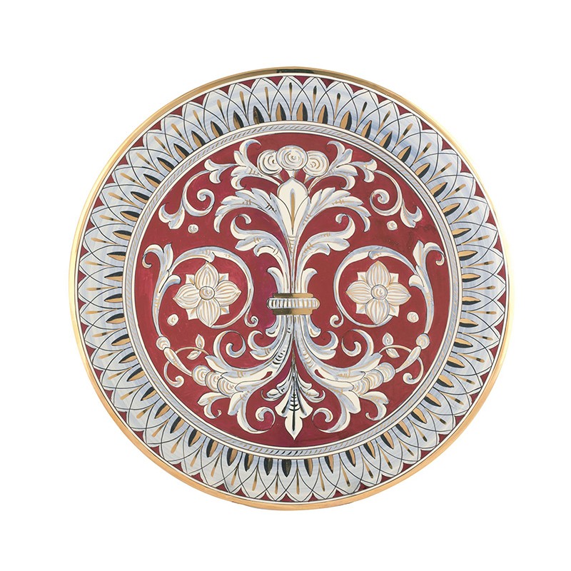 Wall Plate - Decor Lustro Rubino - Gold Antica Deruta