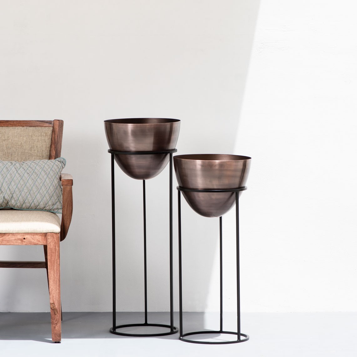 Ovate Set of 2 Antique Copper & Black Medium & Small The Decor Remedy