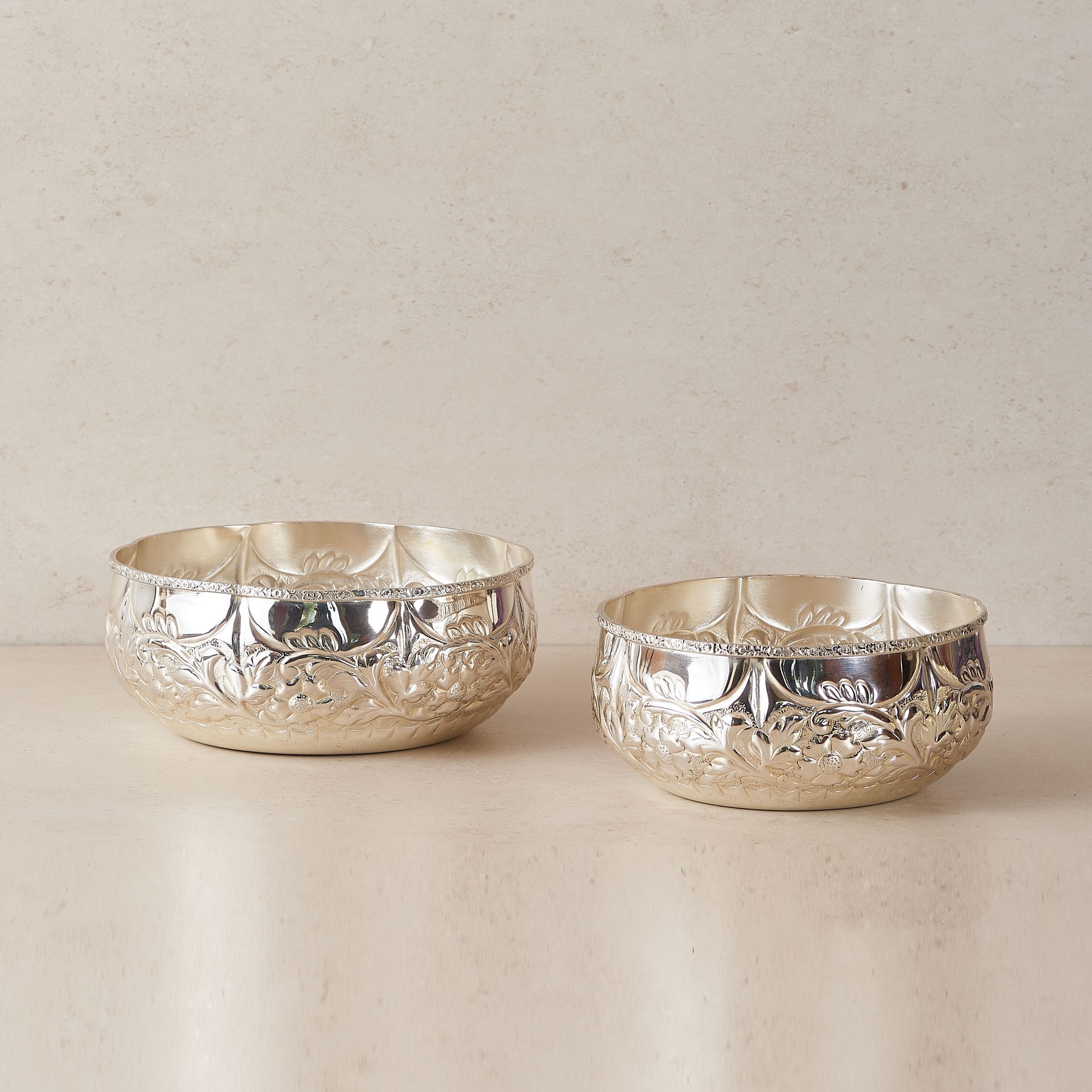 Silver Heritage Brass Urlis Set of 2 The Decor Remedy