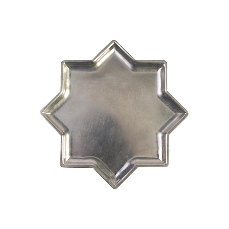 8 Point Star Plate With Kalai Set Of 4 Serving Plate  - Anantaya 