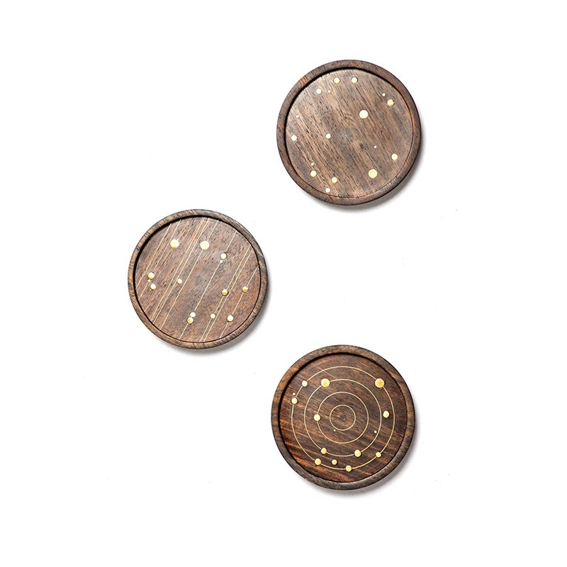 Cassini Coasters Set Of 3 Titan Intergalactic Enceladus Anantaya