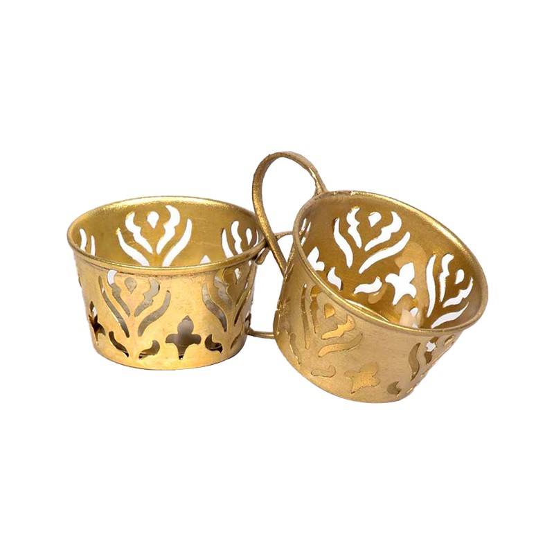 New Victoria Tea Light Holder Set Of 2 Br Anantaya