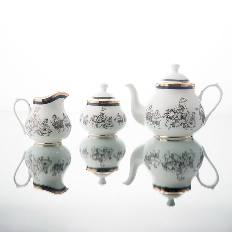 Byah Tea Pot & Creamer & Sugar Pot Kaunteya