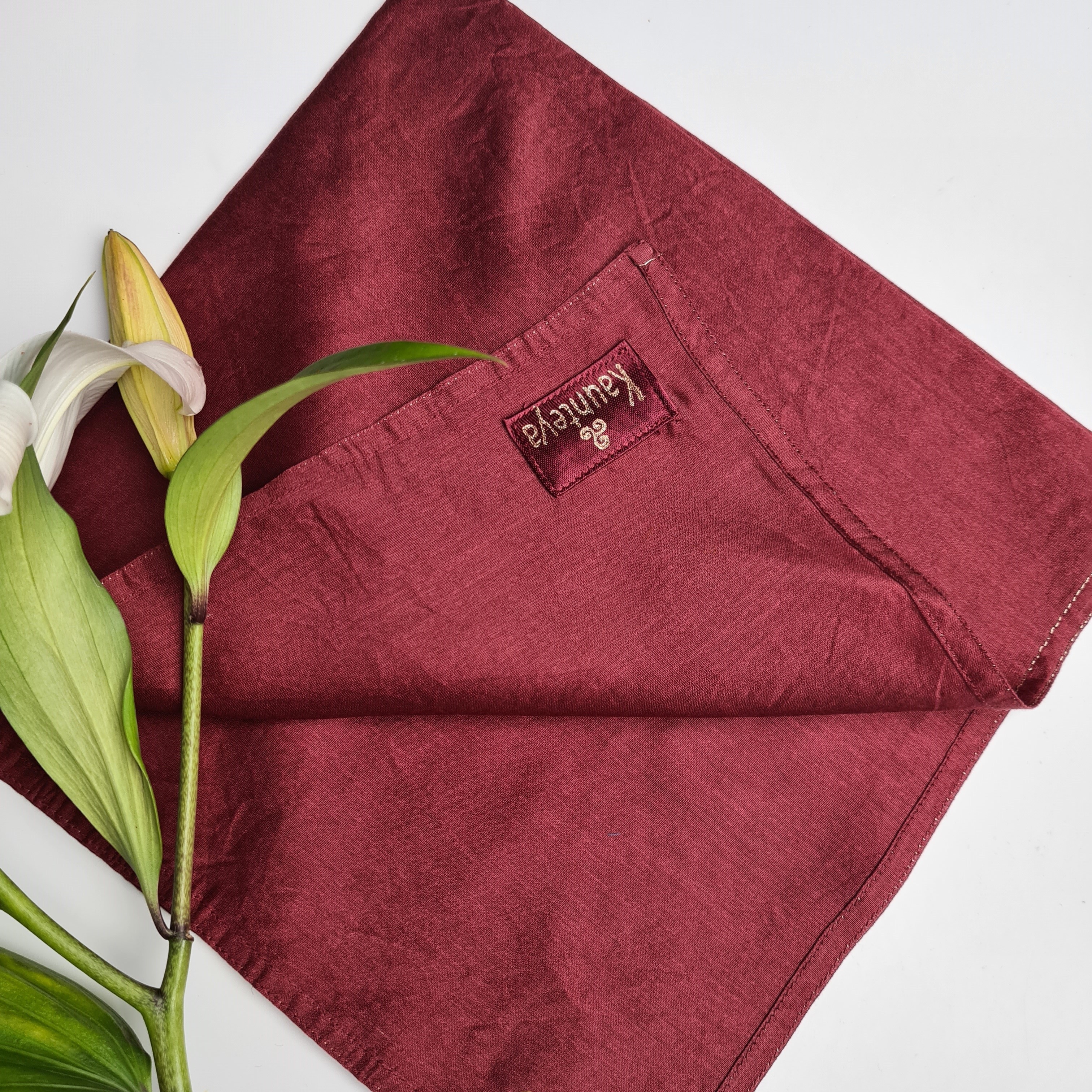 Maroon Placemat And Napkin Set(4 pcs) Kaunteya
