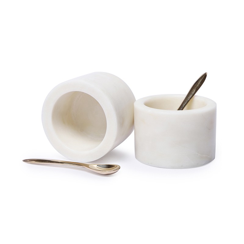 Marble Salt Cellar Set Of 2 NikkisPride