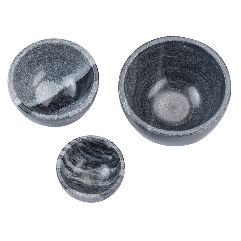 Marble Bowl Black Set of Three NikkisPride