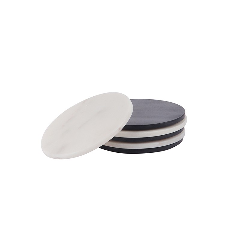 Black And White Coaster Set Of 8 NikkisPride