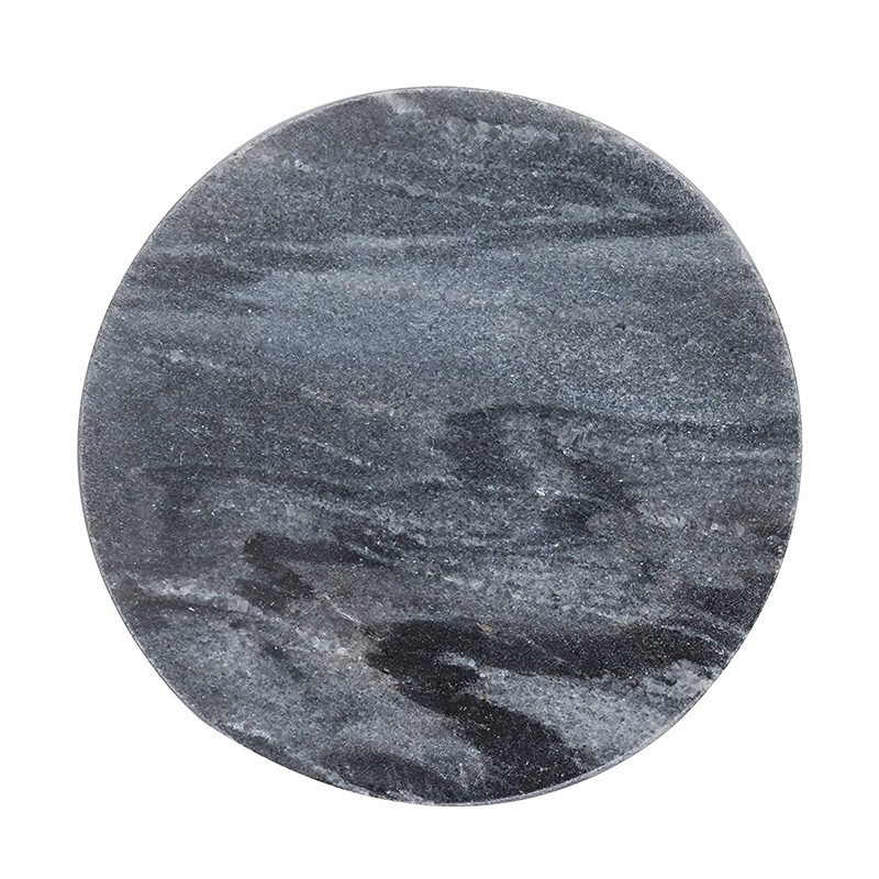 Handmade Marble Black plain 5mm Coaster Set of 6 NikkisPride