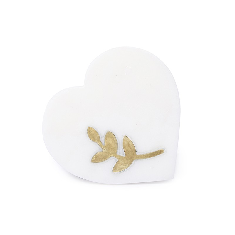 Leaf On White Heart Set Of 2 NikkisPride
