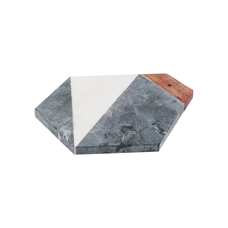 Marble Black White Wood Tri Cutting Board NikkisPride