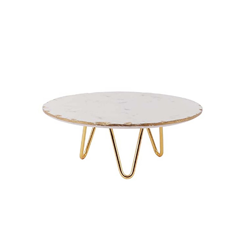 Marble Cake Stand With Brass Legs NikkisPride