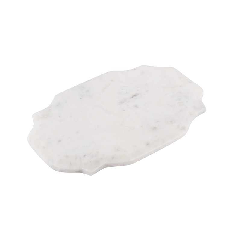 White Banswara Cheese Board Platter Curved Shape NikkisPride