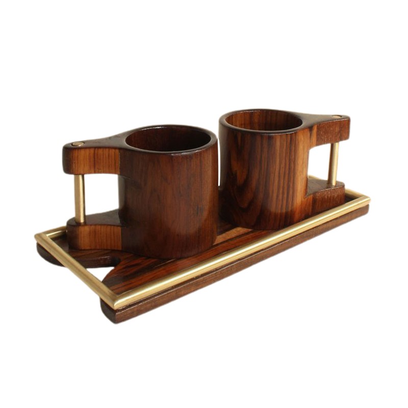 Reghā - Cups & Tray (set of 2 cups & a tray) Studio Indigene