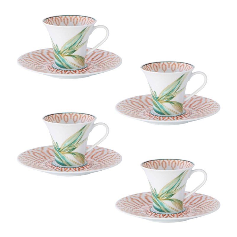 Set of 4 Coffee Cup & Saucer Fiji Vista Alegre