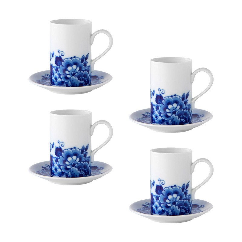 Set of 4 Coffee Cup and Saucer Vista Alegre