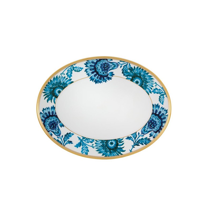 Small Oval Platter Gold Exotic Vista Alegre