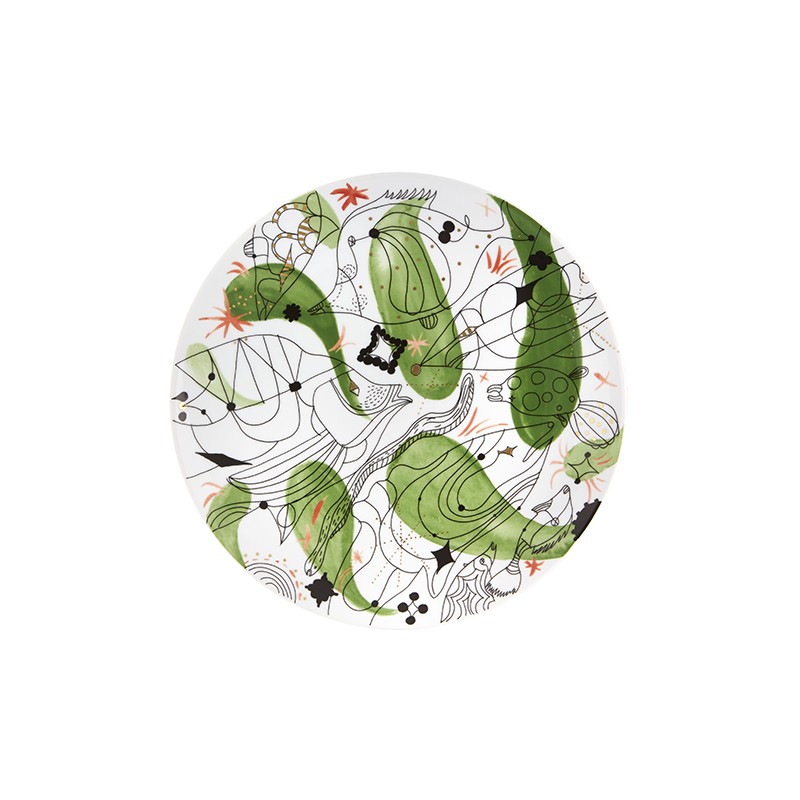 Charger Plate Green Folkifunki Vista Alegre